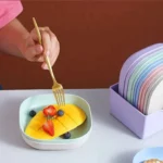10Pcs Mini Snack Plates with Stand - Image 3