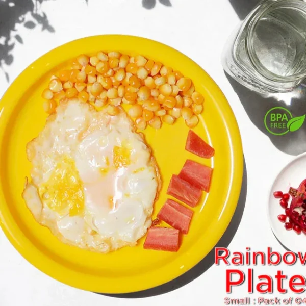 Pack Of 4 Rainbow Small Plate Set