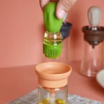 180ml 2 In 1 Glass Olive Oil Dispenser Bottle With Silicone Oil Brush