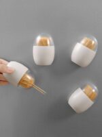 Egg Shape Magnetic Toothpick Storage Container - Image 4