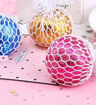 1PC Mesh Squishy Stress Rainbow Color Balls for Kids Fidget Toy - Image 2