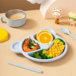 5PCs Children Bear Plate Set With Dips Portion - Image 2