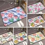 Soft Non Slip Multi Flower Design 3D Door Entrance Mat(Random Design) - Image 3