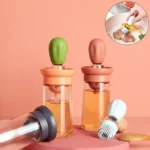 180ml 2 In 1 Glass Olive Oil Dispenser Bottle With Silicone Oil Brush - Image 3