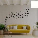 30 Pieces Wooden Butterfly Craft Shapes With Sticky Tape - Image 2