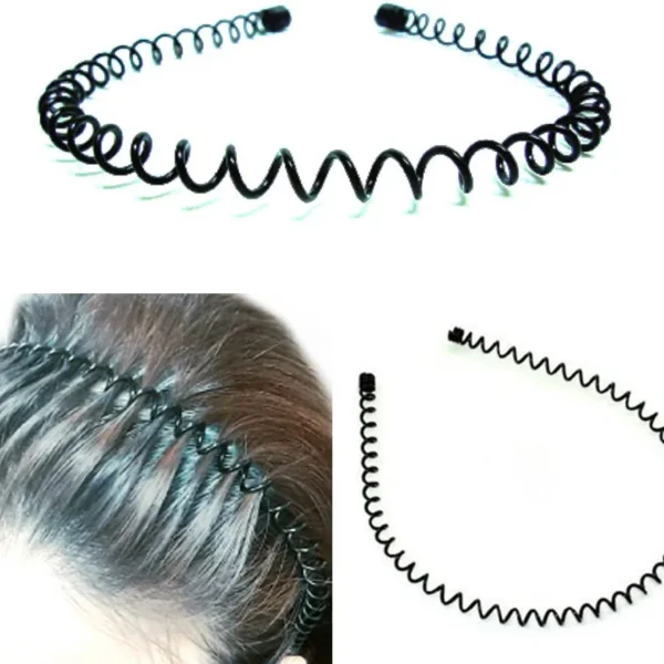 2PC Metal Hair Band For Men Womens
