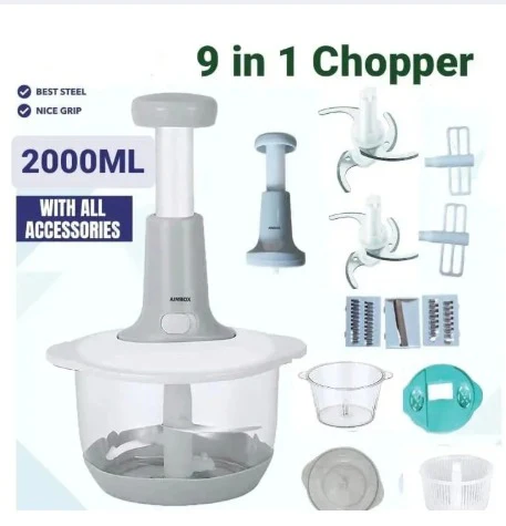 9 In 1 Manual Food Push Chopper