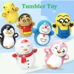 3Pcs Roly-Poly Toy Tumbler Shaking Fidget Doll (Random Color)