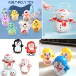 3Pcs Roly-Poly Toy Tumbler Shaking Fidget Doll (Random Color) - Image 3
