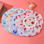 3 Pcs Reusable Elastic Waterproof Shower Cap