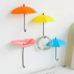 3 Pcs Colorful Umbrella Wall-Mounted Hooks