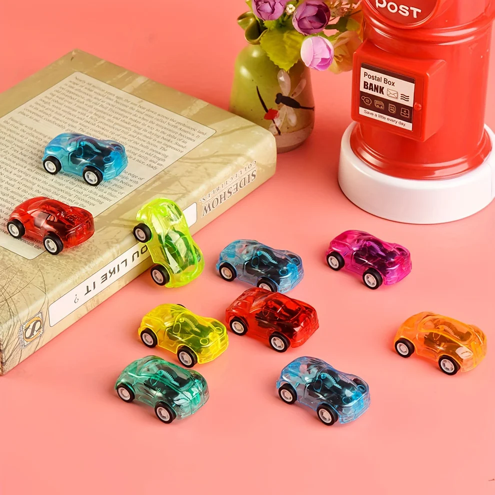 3 Pcs Crystal Candy Color Tiny Pull Back Cars - Image 2