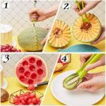 4 In 1 Multi-Use Stainless Steel Fruit Cutter Set - Image 3