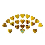 50Pcs Golden Reflective Heart Wall Stickers (1 inch) - Image 2