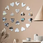 50Pcs Reflective Heart Wall Stickers (1 inch)