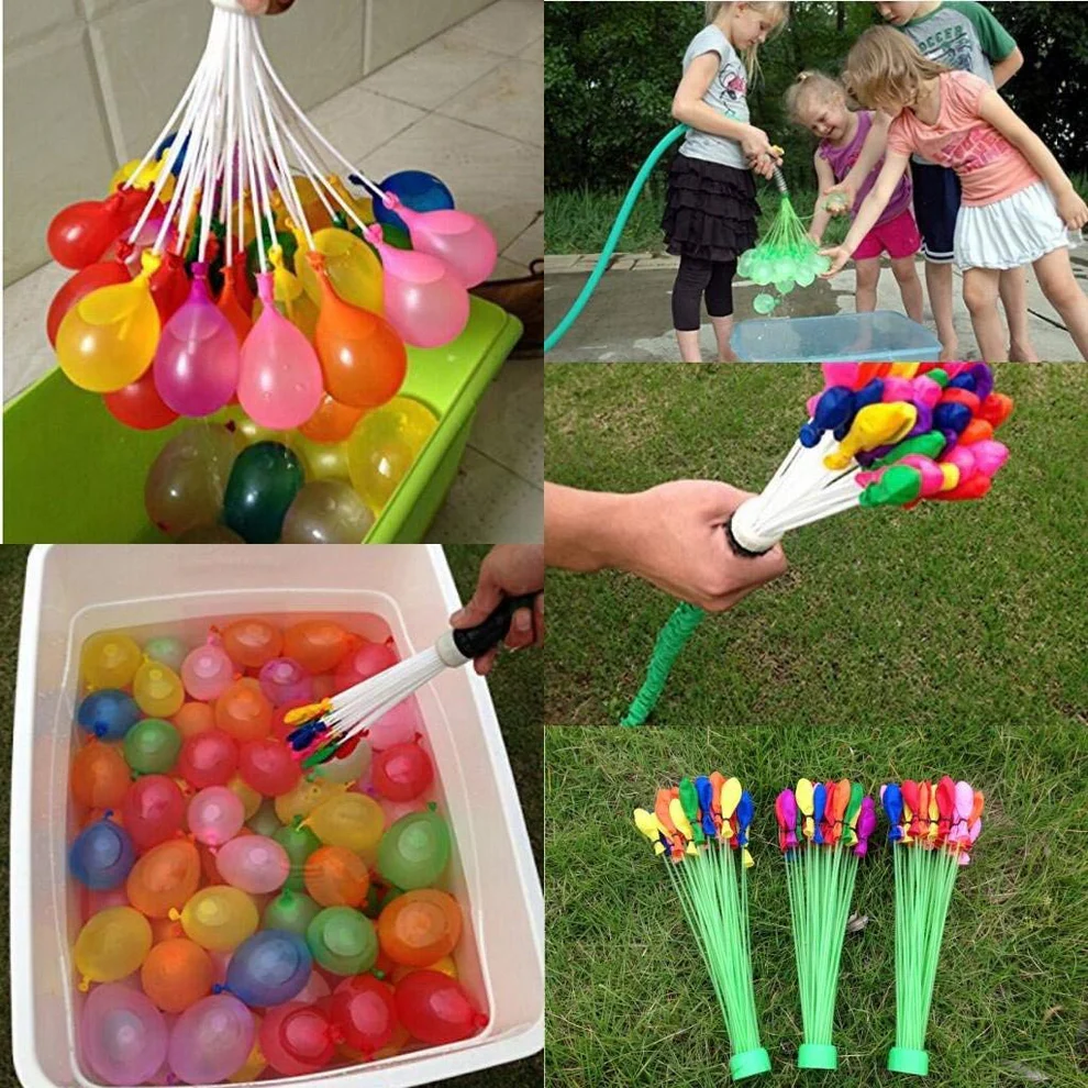 5a9d92b0d7f907e87e732b83248c9cef Bunch Of 111 Automatic Fill and Tie Magic Water Balloons - Image 1