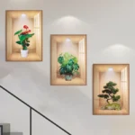 Decorative Wooden Plant Stickers (3-Pack) - Image 2