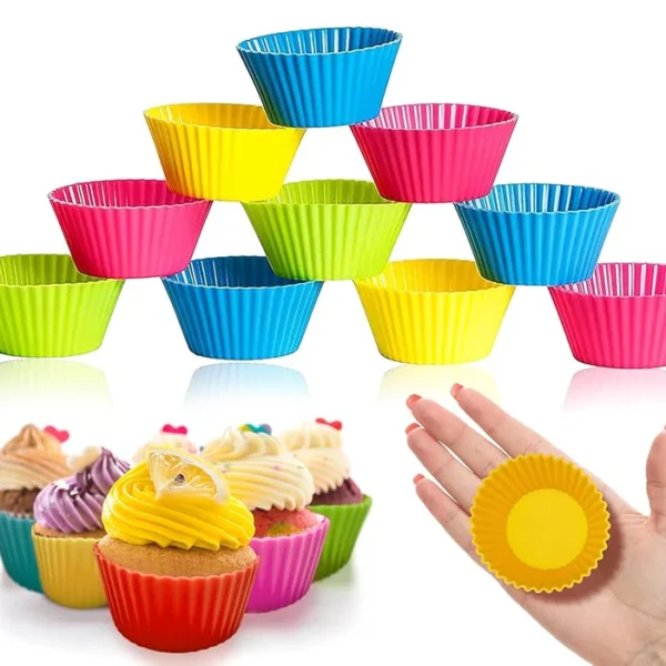 6pc Silicone Cupcake Mould Set(Random Shape)
