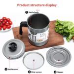1.4L Kitchen Stainless Steel Kitchen Oil Filter Pot - Image 3