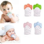 Newborn Baby Silicone Mitts Teething Mitten Glove - Image 2