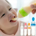 Silicone Baby Feeding Bottle with Spoon Feeder - Image 3