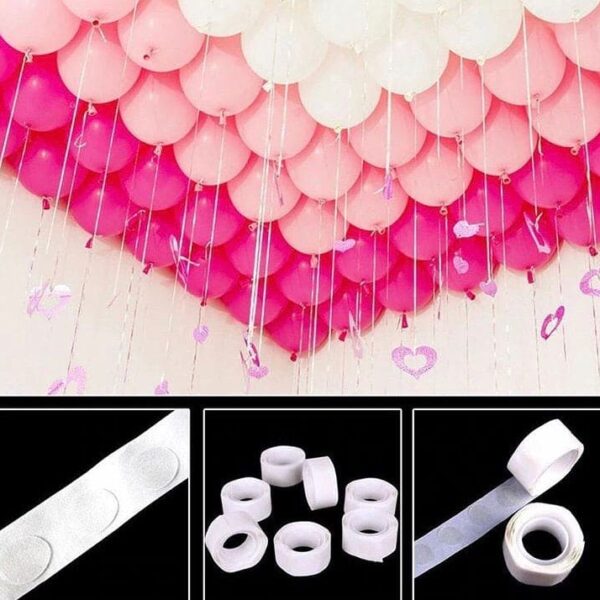 100Pcs Adhesive Double Tape for Balloons