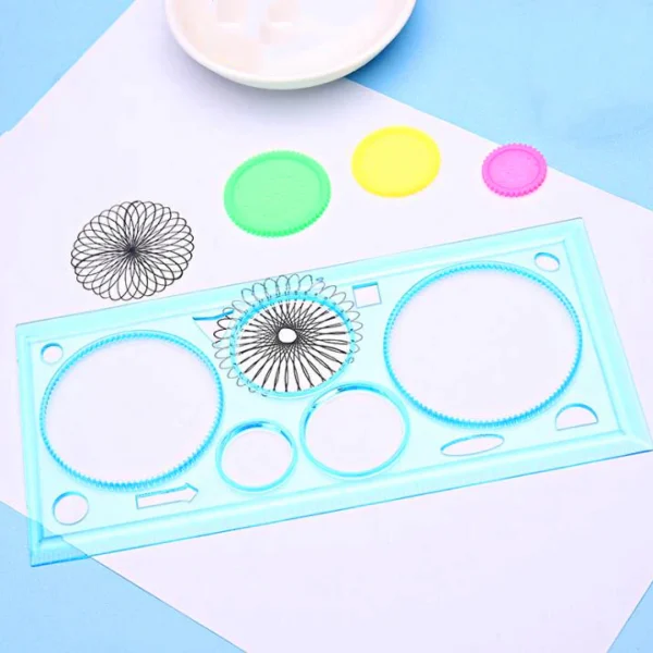 Circle Plastic Spirograph Ruler Set For Circle Designing