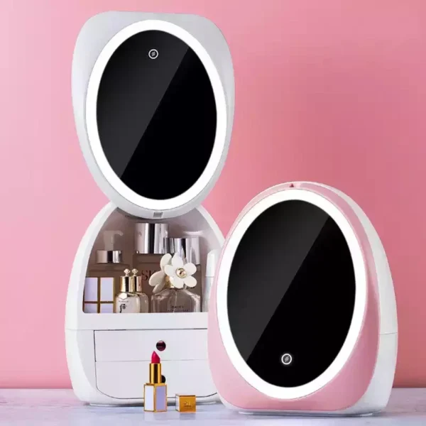 Egg-Shaped Cosmetic Storage Case