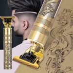 Gold Metal Rechargeable Electric Hair Barber Trimmer For Men - Image 3