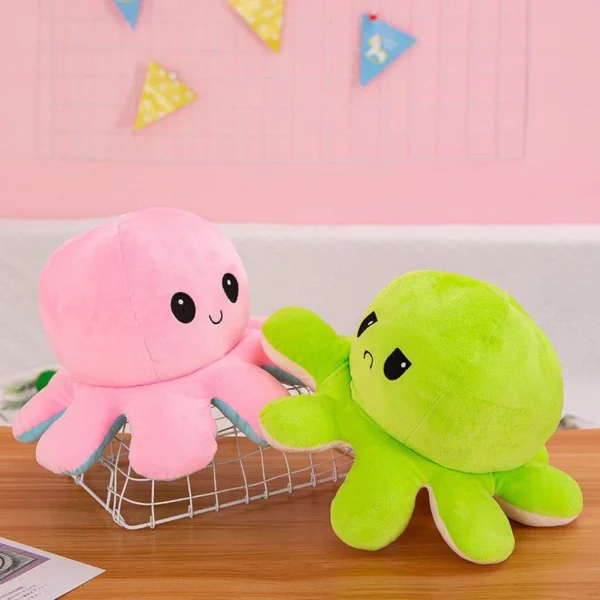 Double Sided Reversible Octopus Plush Toy
