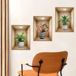 Decorative Wooden Plant Stickers (3-Pack) - Image 4