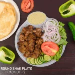 2PC Plastic Round Snacks Plates - Image 2