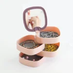 Rotating 360 Multi Layer Makeup Beauty Square Box Organizer - Image 2