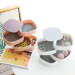 Rotating 360 Multi Layer Makeup Beauty Square Box Organizer - Image 3