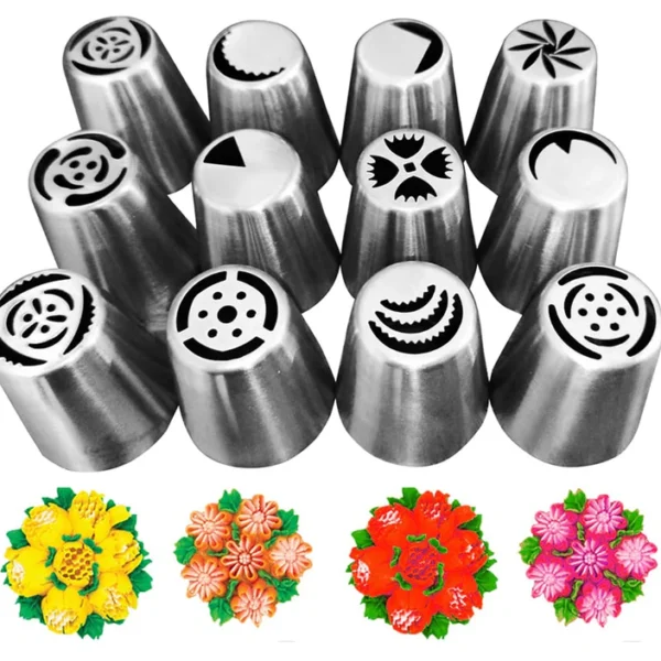 10 PC Russian Icing Piping Pc Dessert Cake Decorating Nozzle Set