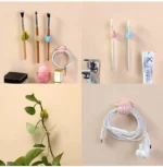 2Pcs Self Adhesive Wall Thumb Hook (Random Colors) - Image 3