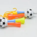Three Tone Mini Kids Plastic Football Horn Toy - Image 2