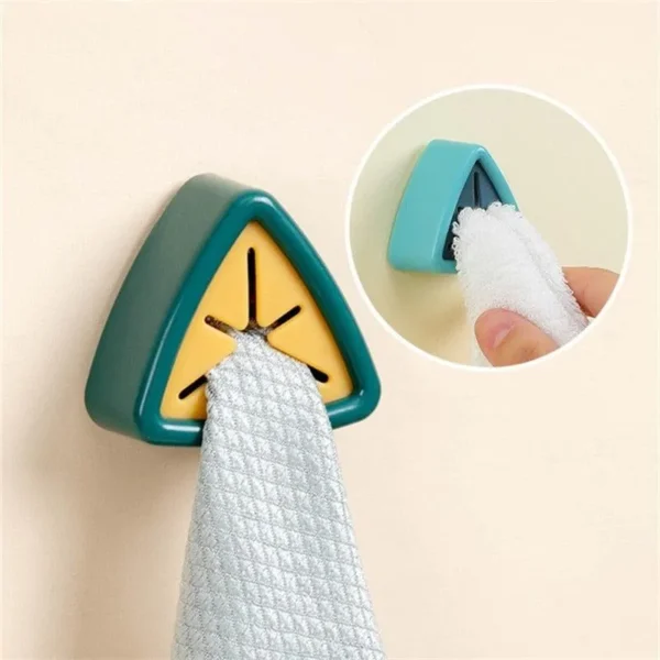 Wall-Mounted Triangular Silicone Towel Holder