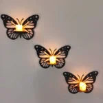 Set of 3 Wooden Butterfly Decorations - Image 2