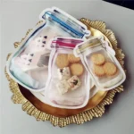 3pcs Reusable Jar Shape ZipperLock Bags - Image 2