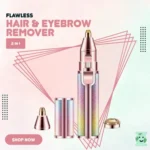 Rechargeable 2 in 1 Electric Eyebrow Trimmer and Shaver With Led Light - Image 4