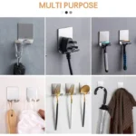 2 Pc Heavy-Duty Stainless Steel Adhesive Hooks - Image 2