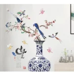 3D Floral Vase Wall Decor Sticker - Image 3