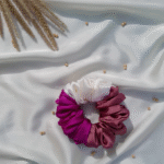 1Pcs High Quality Silk Scrunchies - Trio Colors (Random colour)