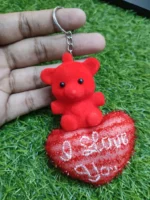 1Pc Love Heart Bear Keychain