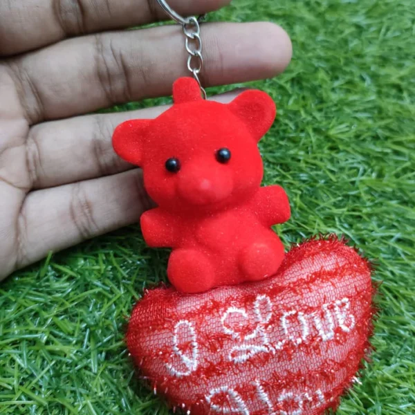 1Pc Love Heart Bear Keychain