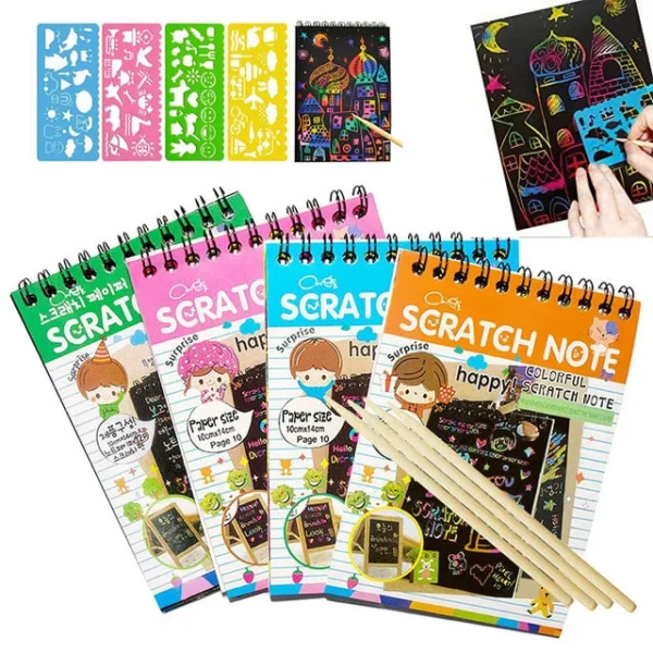 1Pcs Scratch & Sketch An Activity Book For Kids (10 Pages Each Book)