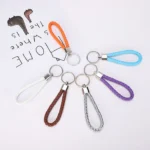 1 PC Leather Strap Cord Keyring Handmade Key Chains