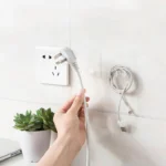 2 Pcs Strong Adhesive Wall Mounted Plug Holder Hook - Image 2