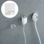 2 Pcs Strong Adhesive Wall Mounted Plug Holder Hook - Image 3
